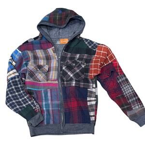 MSRP $149 ✨ Urban Renewal Reworked Patchwork Flannel Jacket Size S/M | Unisex ✨